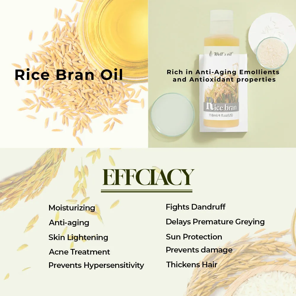 100% Pure Natural Carrier Oil Rice Bran