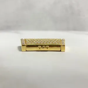 10K Yellow Gold Diamond Sleek Lock Ct Dia / 9.2gr / 13.5mm / 1in