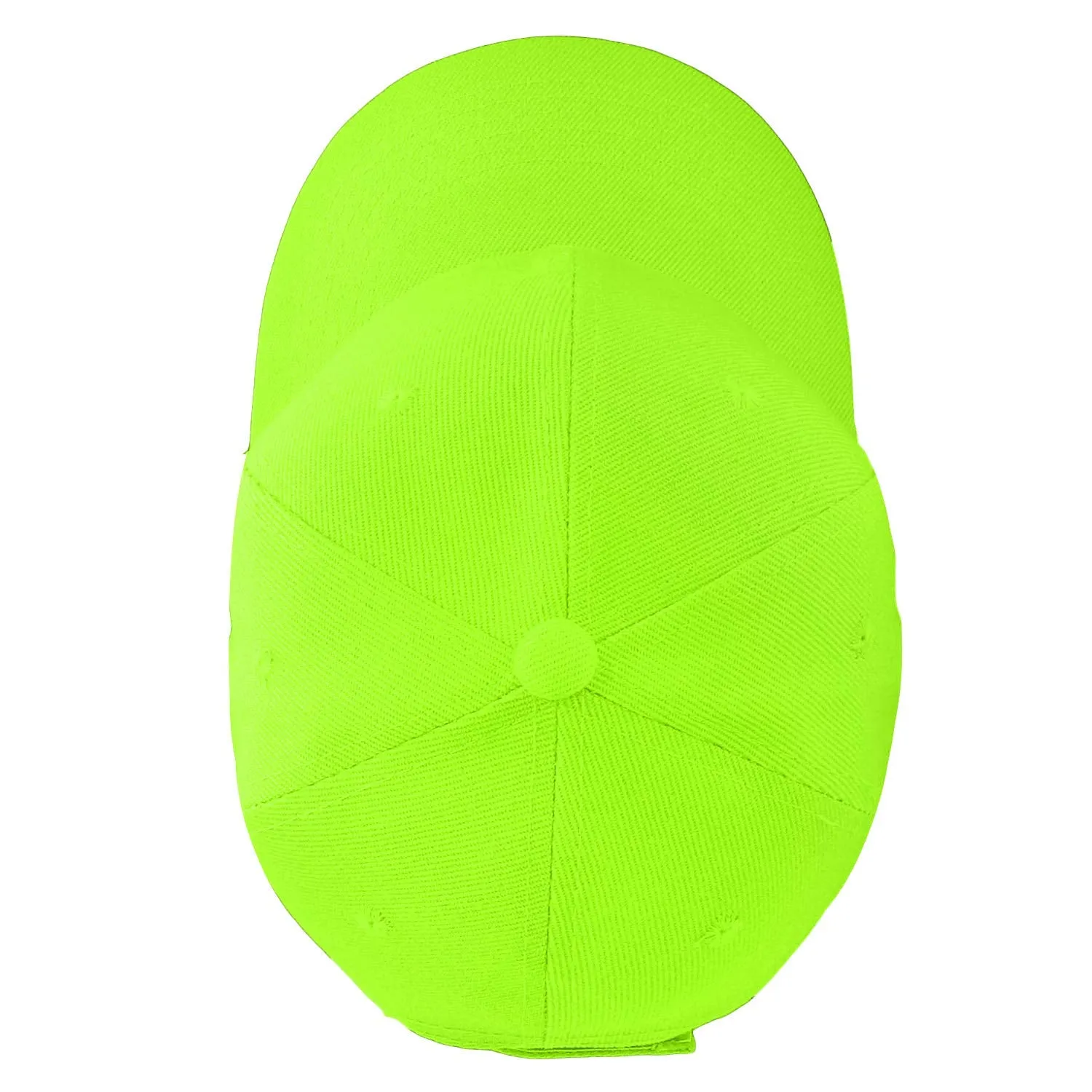 12-Pack Baseball Dad Cap Velcro Strap Adjustable Size - Neon Green