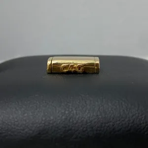 14K Yellow Gold Plain Sleek Lock / 3.2gr / 8mm