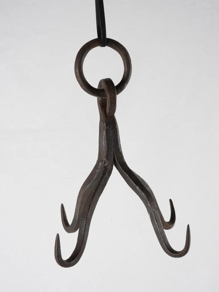 18th century charcuterie hooks - wrought iron 6"