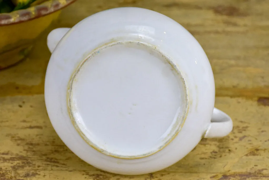 19th Century French stoneware jug - white