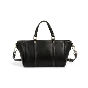 22CM Luxury Leather Handbag Crossbody Tote Bag 2885 black