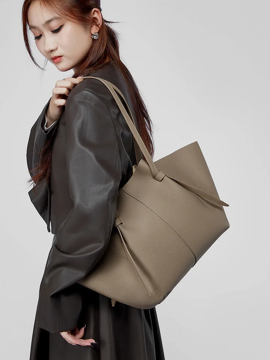 25CM large capacity genuine leather bat carrying wing tote bag 2802 black