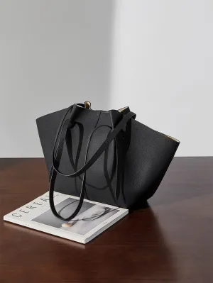 25CM large capacity genuine leather bat carrying wing tote bag 2802 black