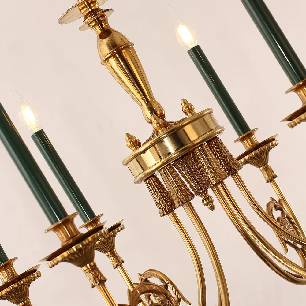 26-34 Inch Multiple Size Small Baroque Style Royal French Copper Chandelier Lighting