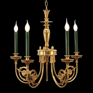 26-34 Inch Multiple Size Small Baroque Style Royal French Copper Chandelier Lighting