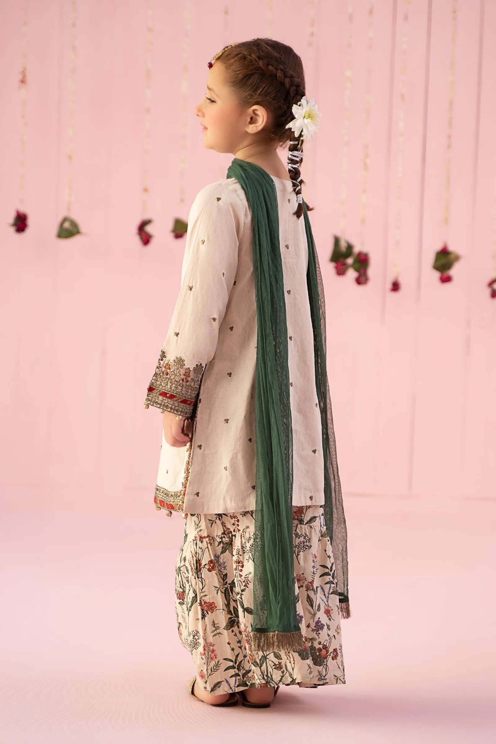 3 Piece Embroidered Dobby Suit | MKD-EF24-04