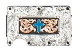 3D Turquoise Cross Utility Wallet