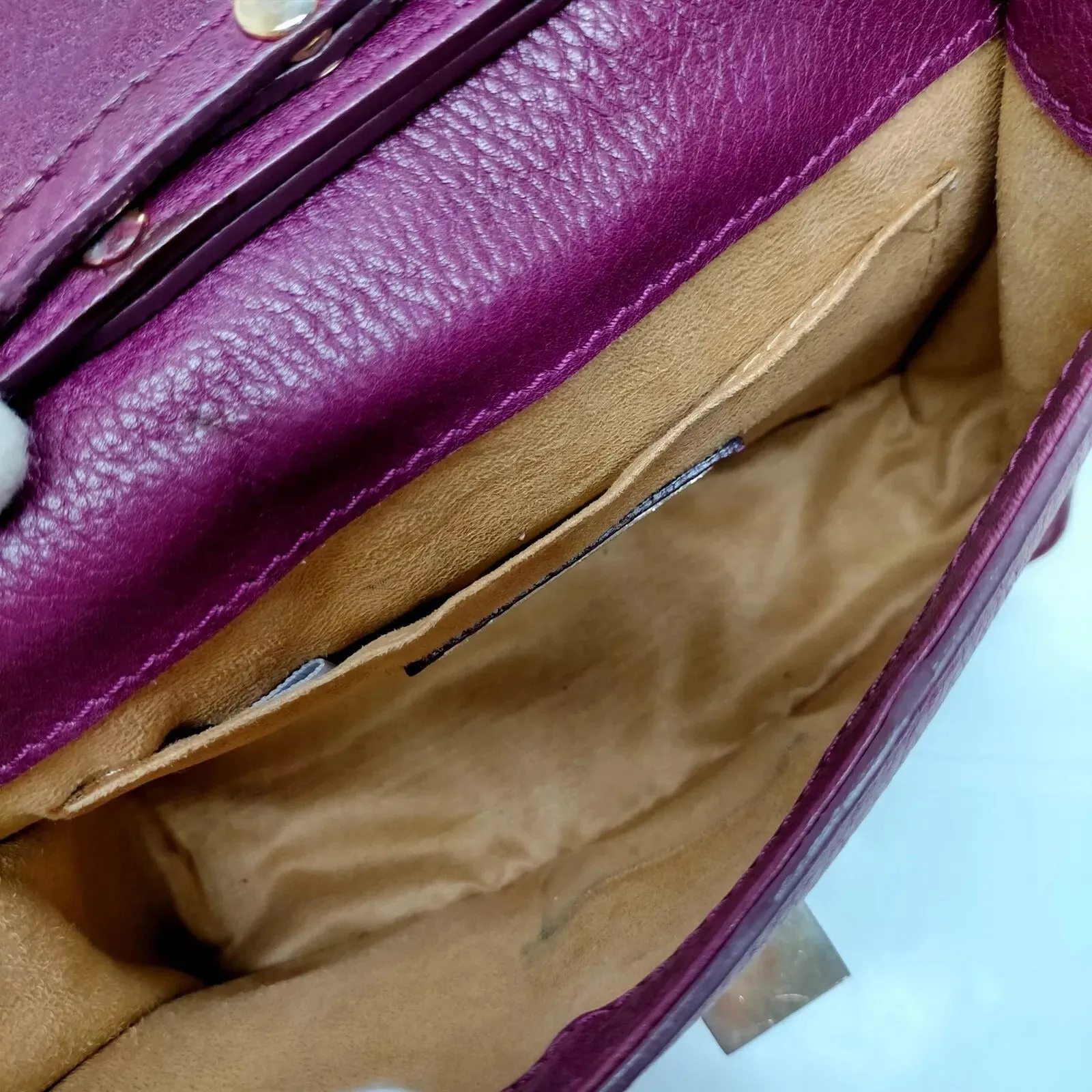 439248AU (G3) Jimmy Choo Crossbody Bag Purple Leather