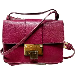 439248AU (G3) Jimmy Choo Crossbody Bag Purple Leather