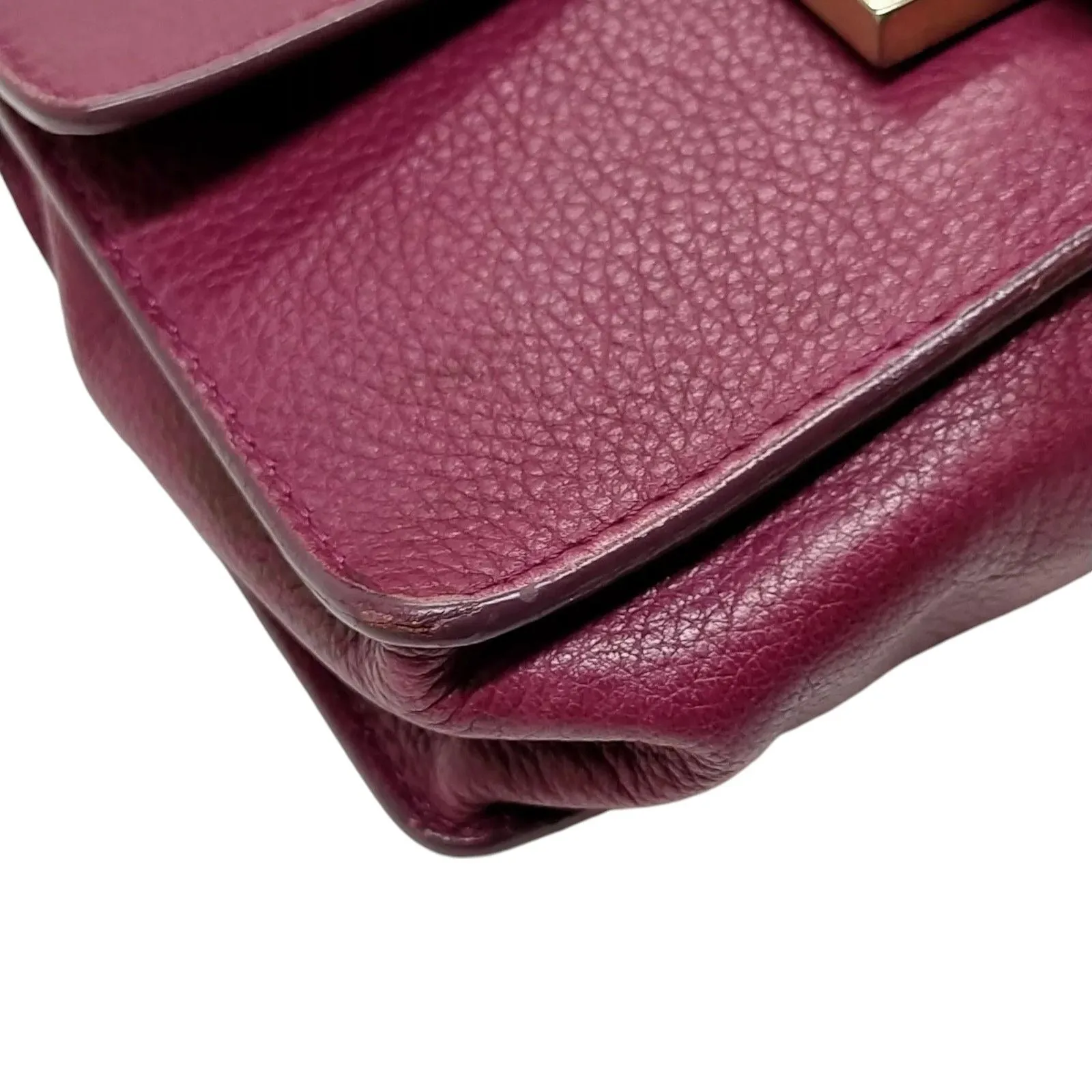439248AU (G3) Jimmy Choo Crossbody Bag Purple Leather