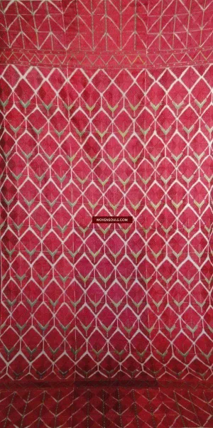 446 Superb Antique Thirma Bagh Phulkari Textile Rose Motif