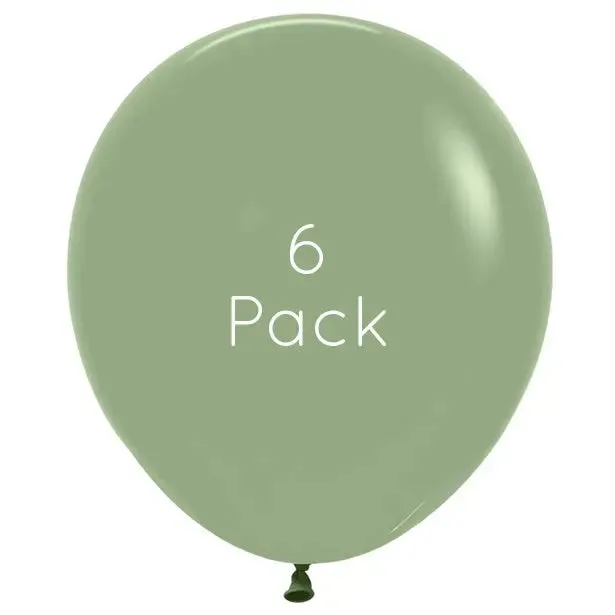 45cm Eucalyptus Giant Balloons - 6 Pkt
