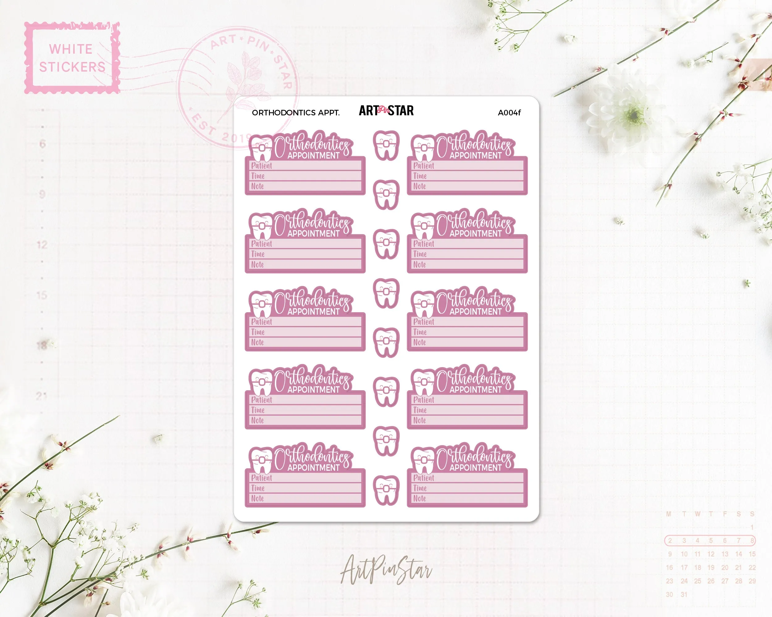 A004f | Orthodontics Appointment, Pink