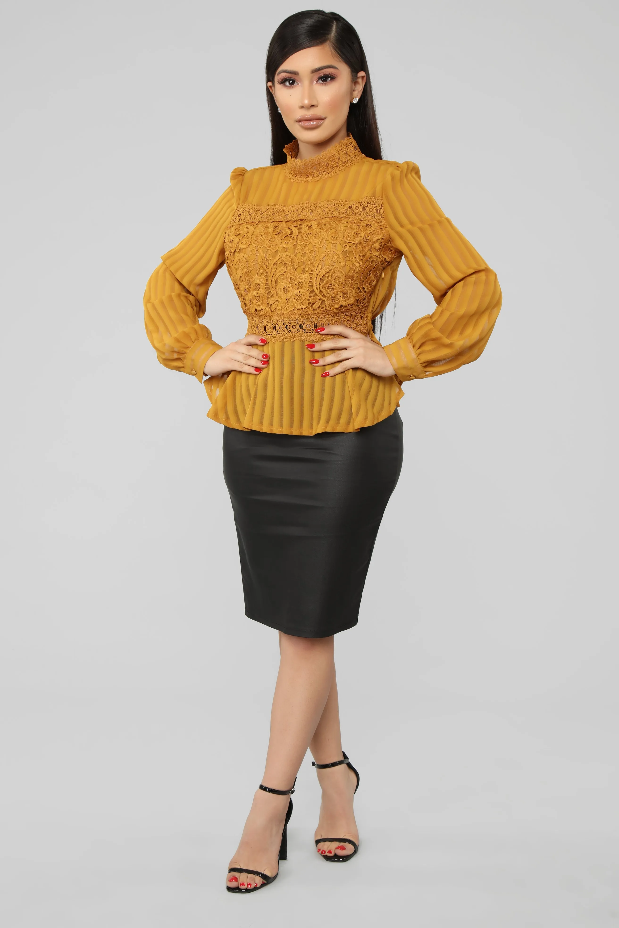 Always Sleek Top - Mustard