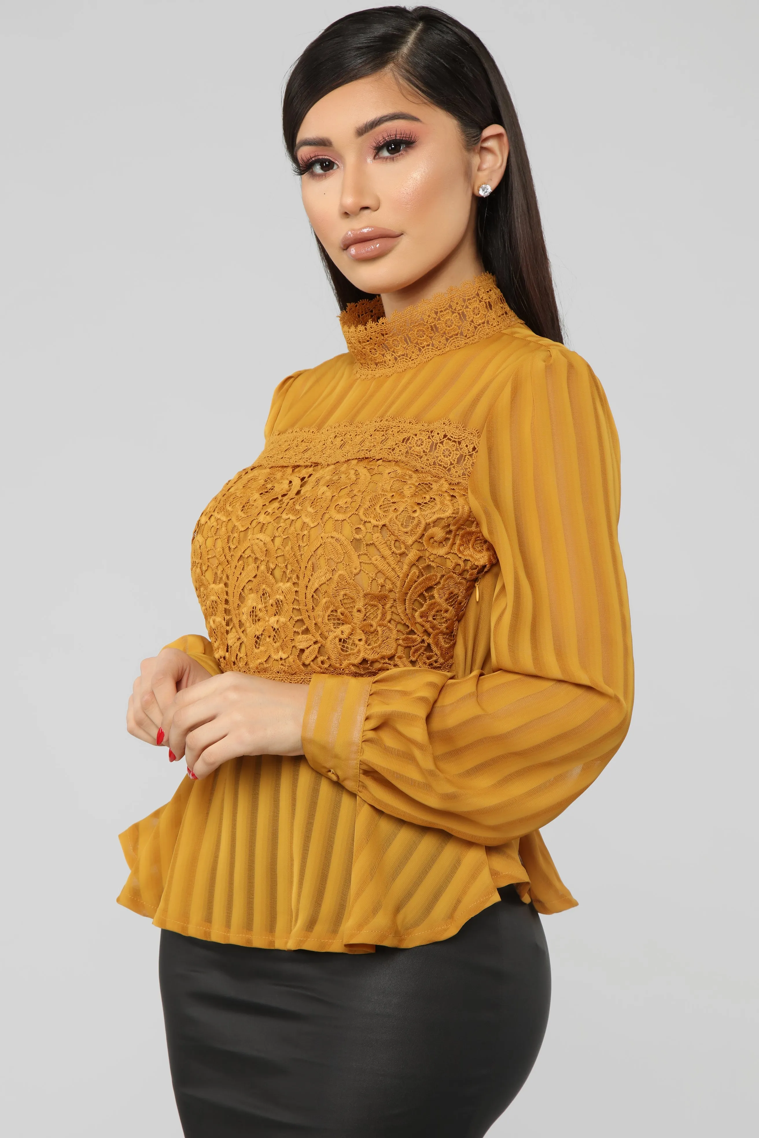 Always Sleek Top - Mustard