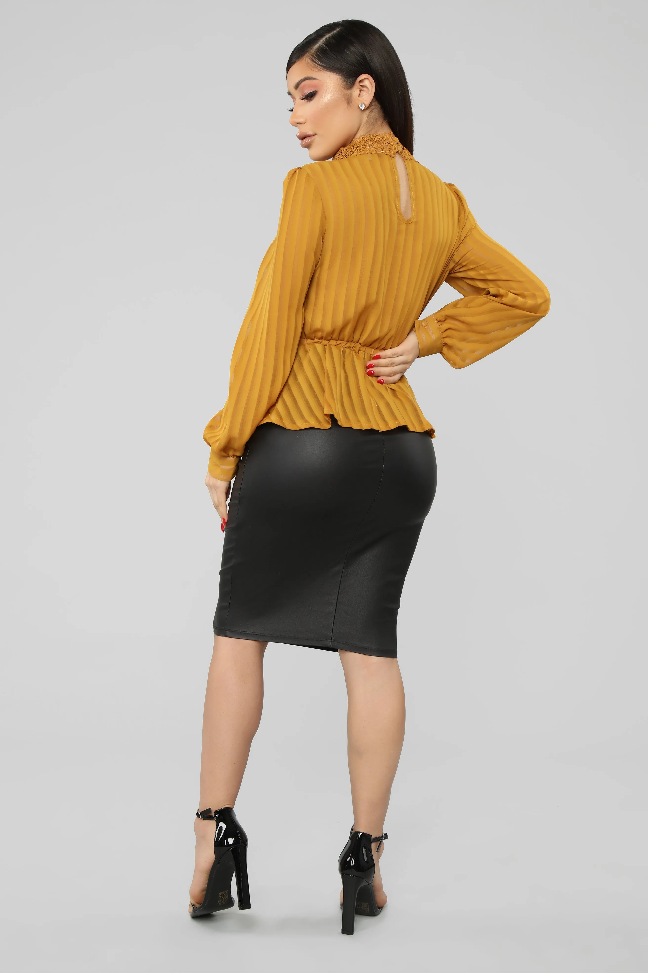 Always Sleek Top - Mustard