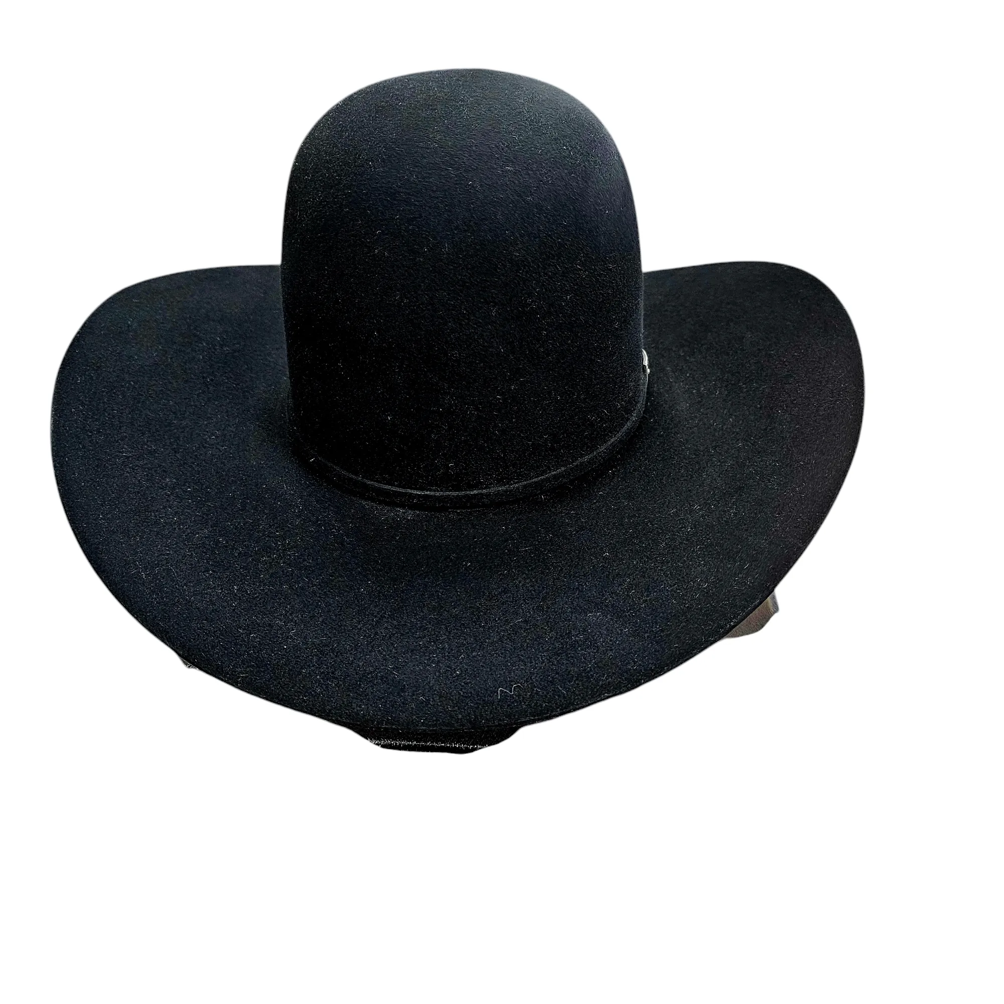 American Hat Co. - 100X Black Felt Cowboy Hat - Open Crown - 4 1/4" Brim