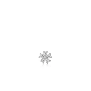 Ania Haie Sterling Silver CZ Flower Single Barbell Earring