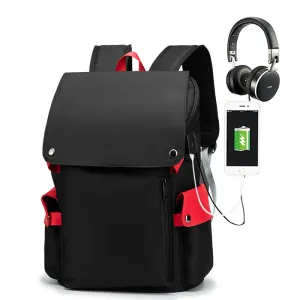 Anti Theft Laptop Backpacks Bookbag with USB Charging/Headphone Port