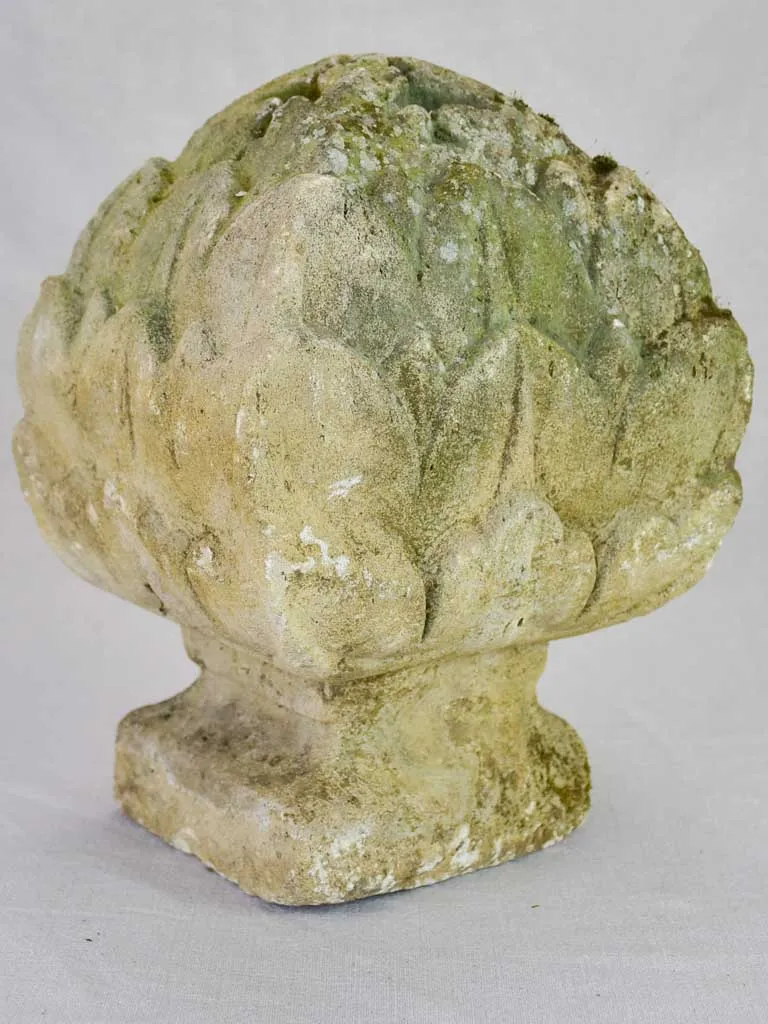 Antique French salvaged stone element - pine cone shape 14¼"