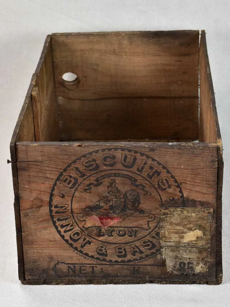 Antique French wooden biscuit case from Lyon