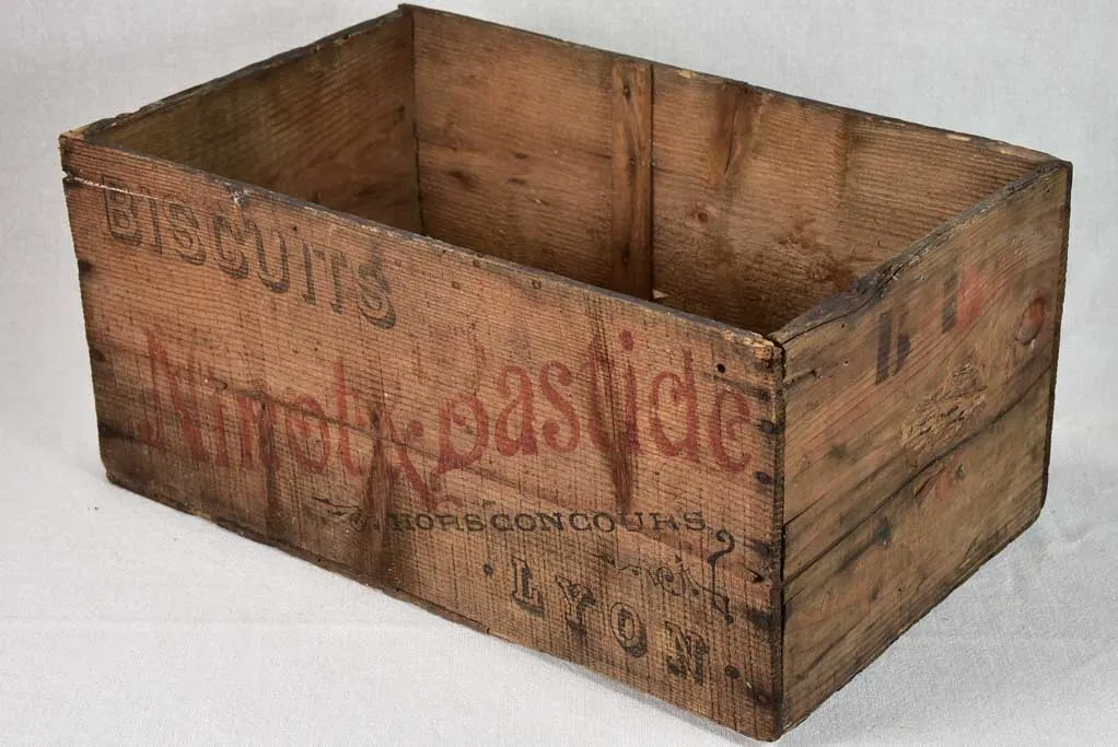 Antique French wooden biscuit case from Lyon
