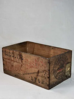 Antique French wooden biscuit case from Lyon