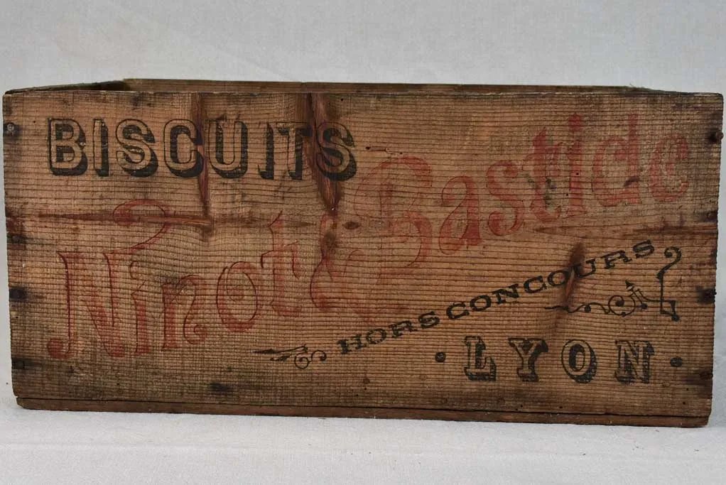 Antique French wooden biscuit case from Lyon
