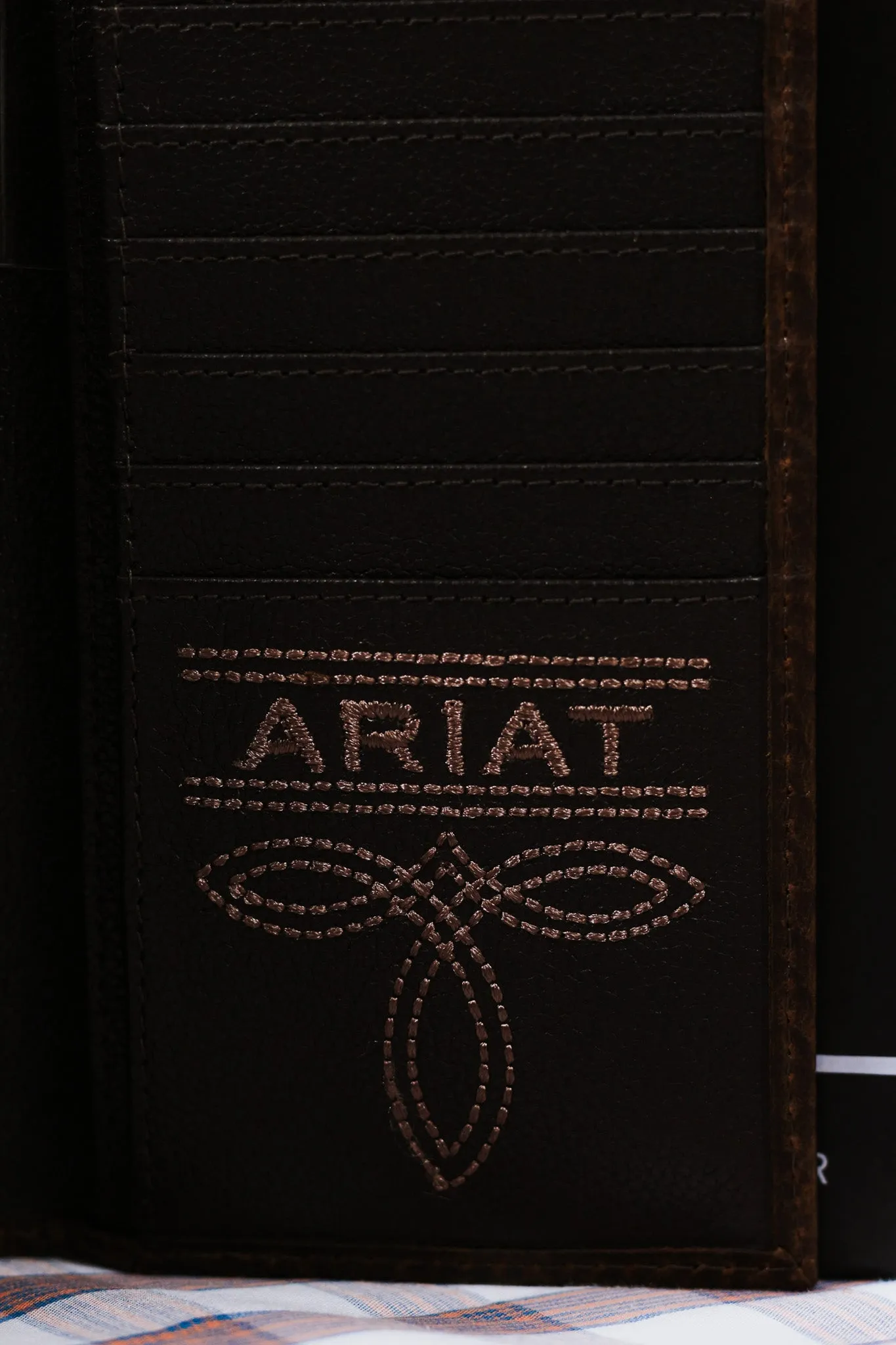 Ariat Bull Hide Brown Rodeo Wallet