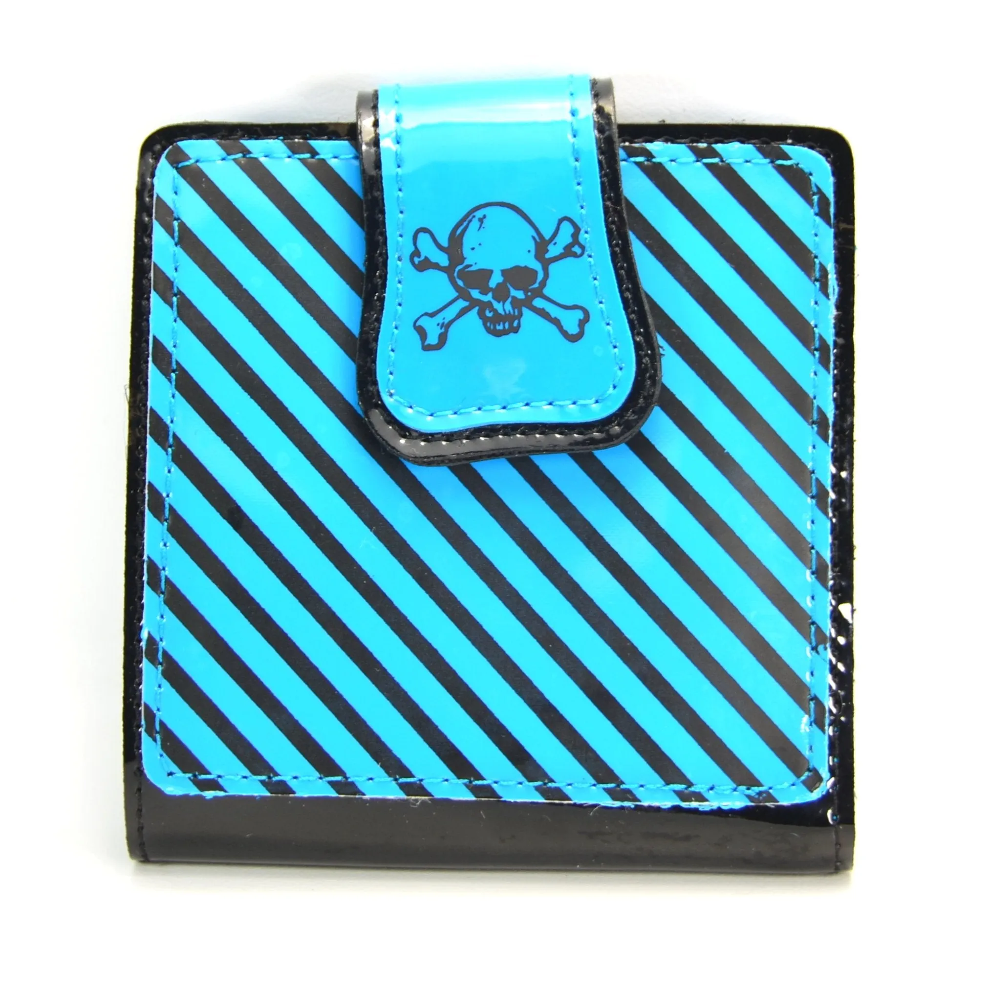 AssortedWallet With Skull &Amp; Stripes Print