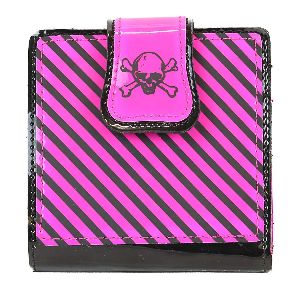 AssortedWallet With Skull &Amp; Stripes Print