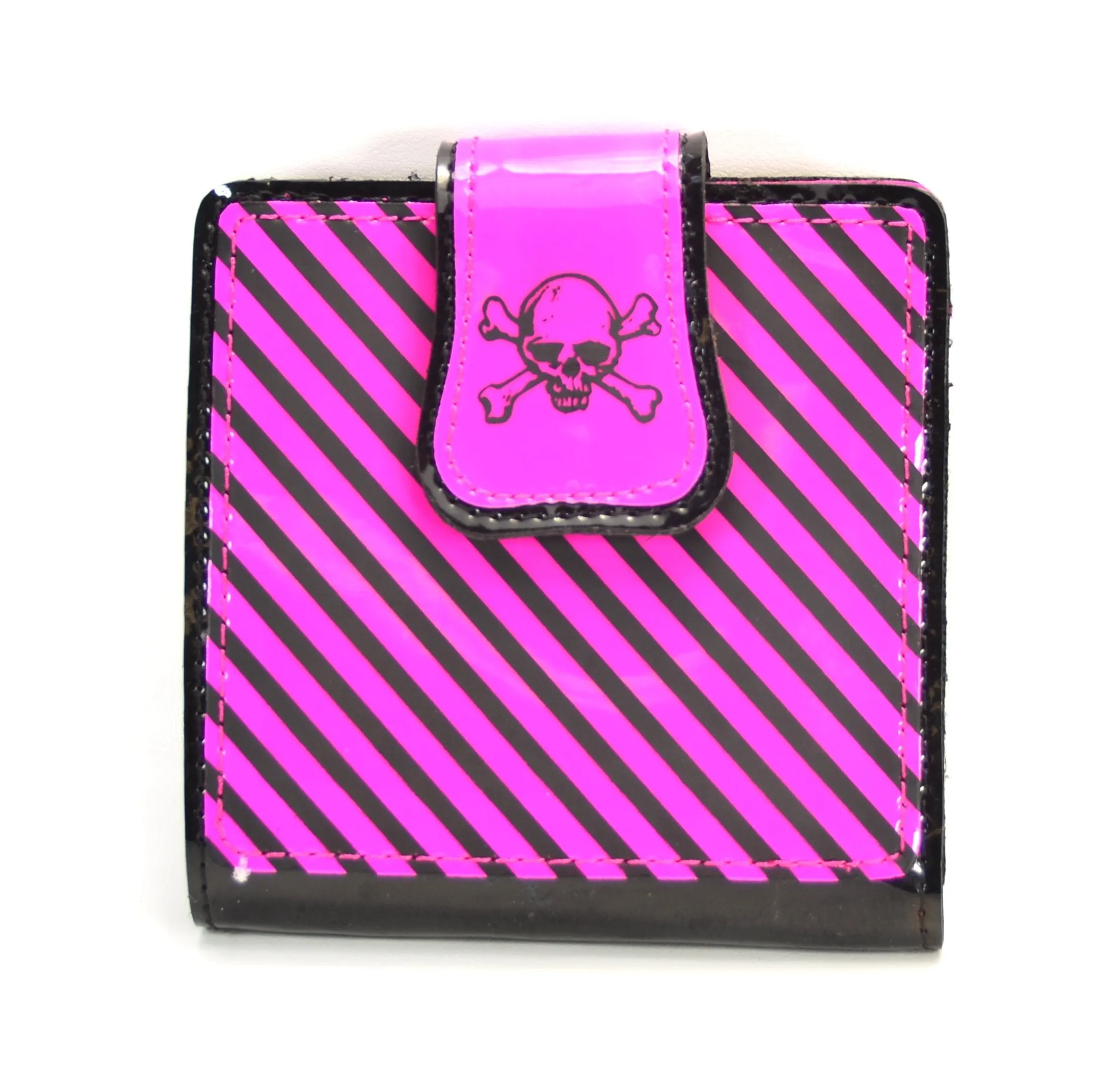 AssortedWallet With Skull &Amp; Stripes Print