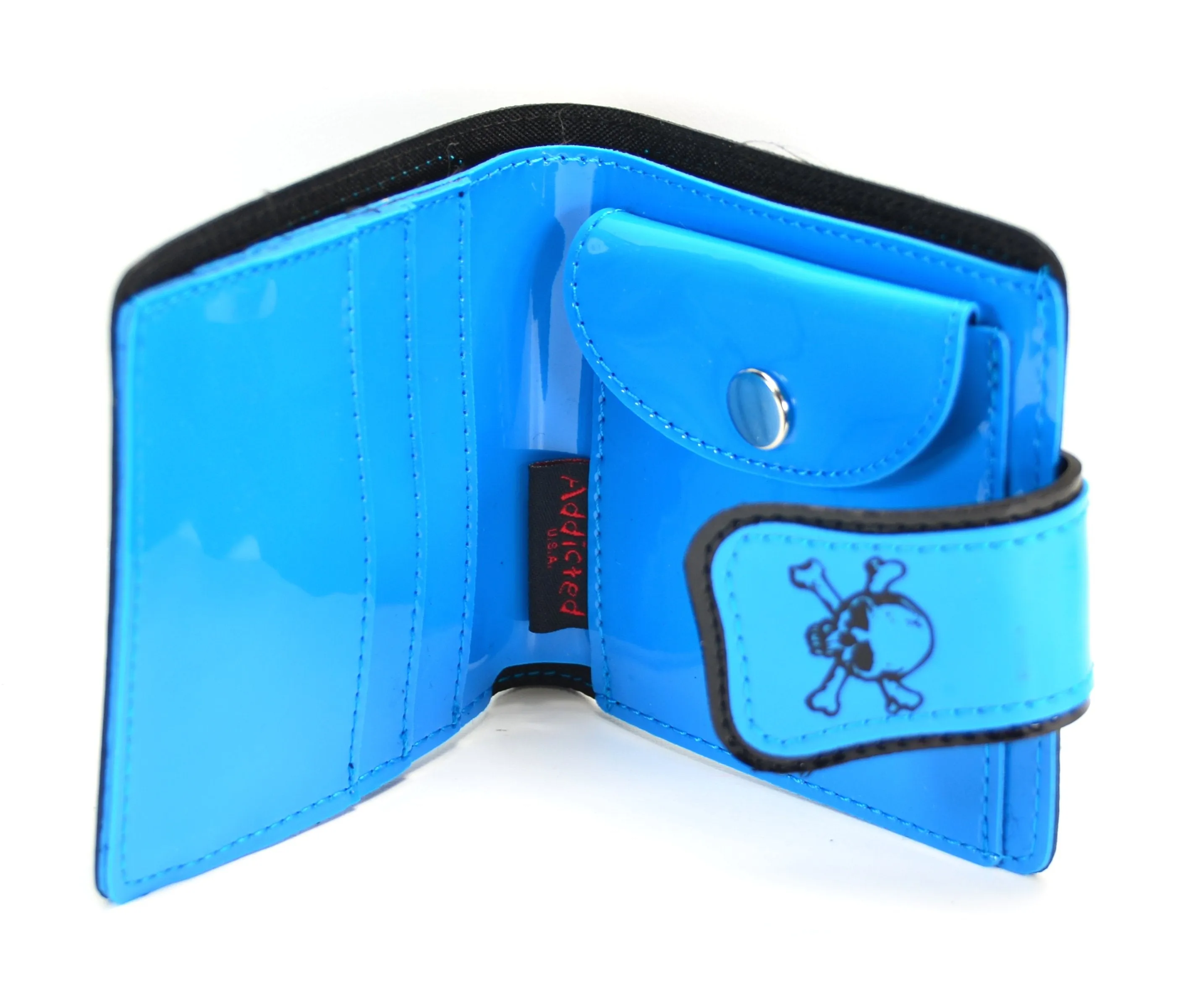 AssortedWallet With Skull &Amp; Stripes Print