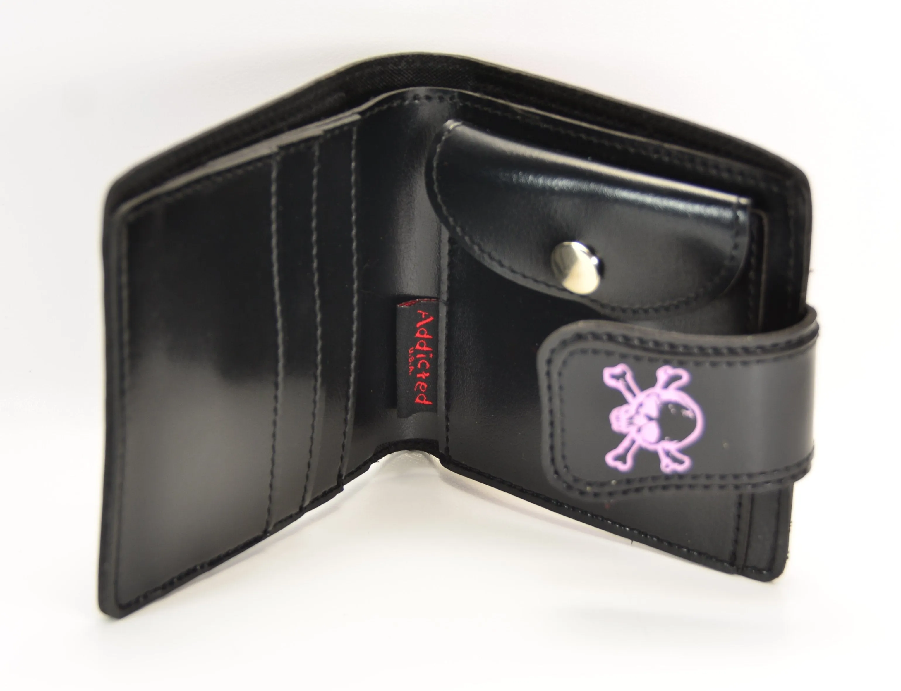 AssortedWallet With Skull &Amp; Stripes Print