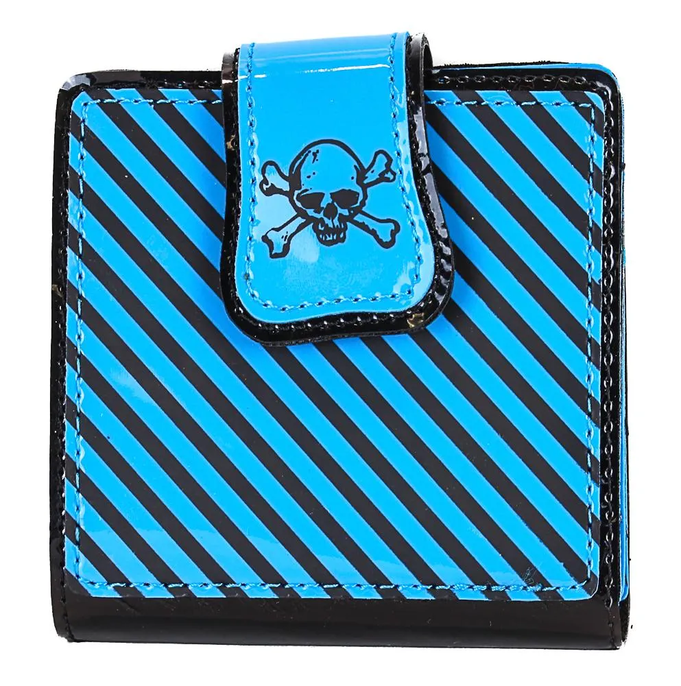 AssortedWallet With Skull &Amp; Stripes Print