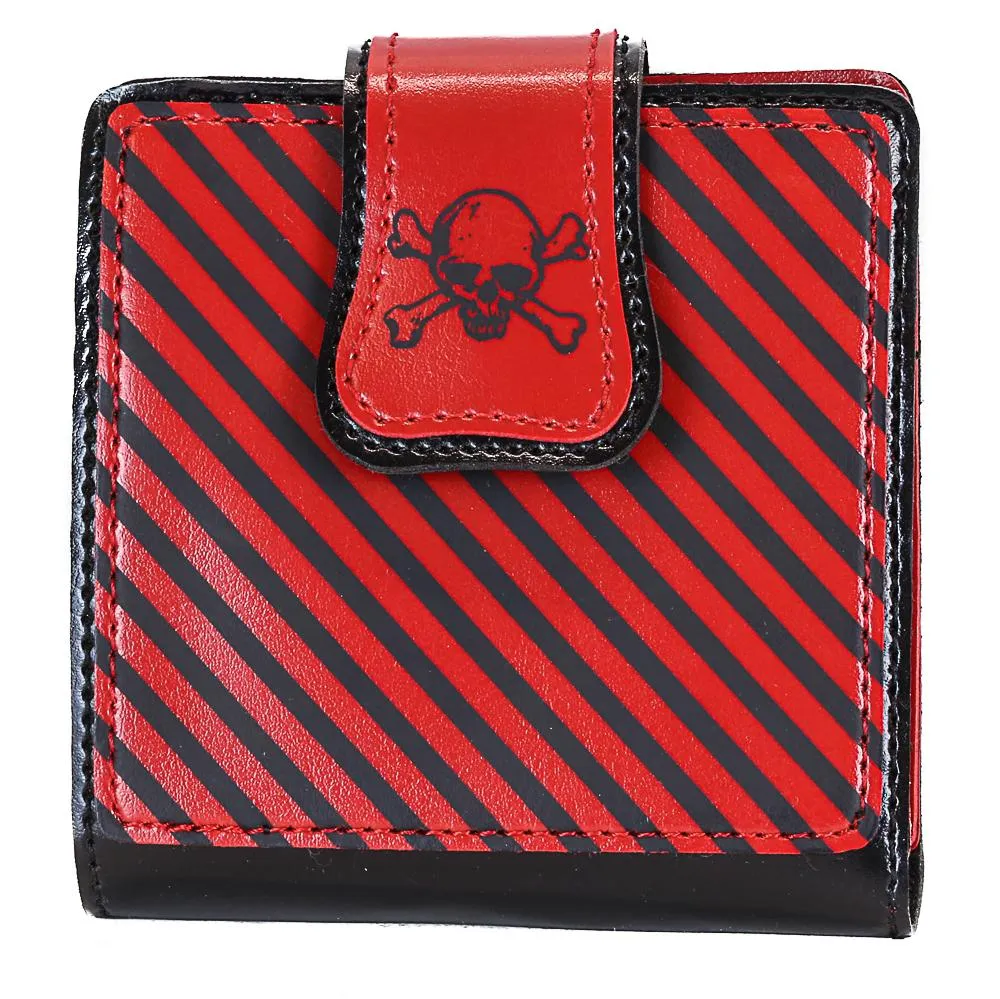 AssortedWallet With Skull &Amp; Stripes Print