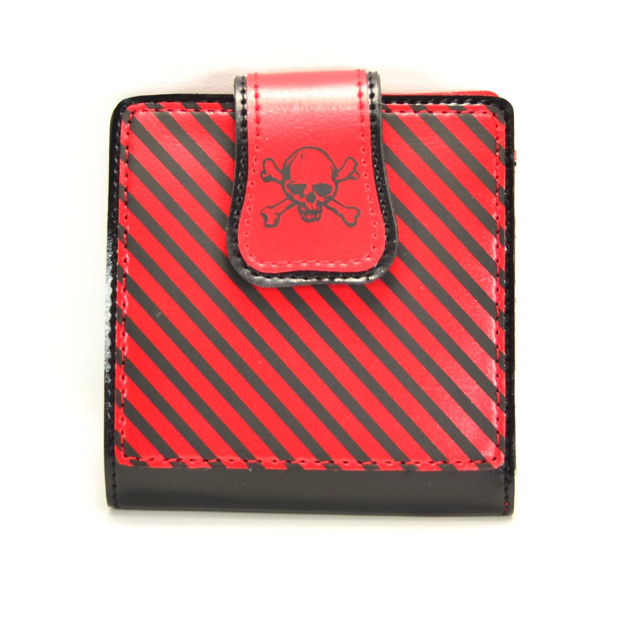 AssortedWallet With Skull &Amp; Stripes Print