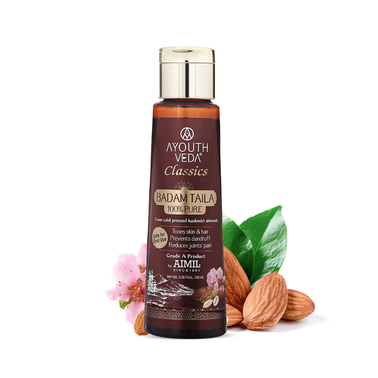 Ayouthveda Badam Taila | 100% Pure Almond Oil ( Net Qty- 100ml)