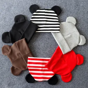 Baby Hat With Ears Cotton Warm Accessories Baby Girl Boy
