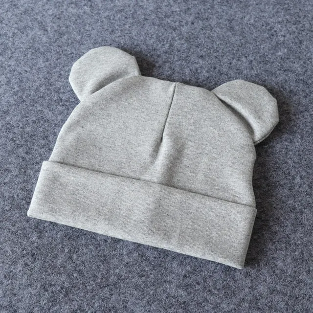 Baby Hat With Ears Cotton Warm Accessories Baby Girl Boy