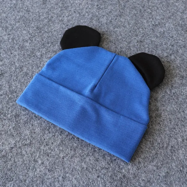 Baby Hat With Ears Cotton Warm Accessories Baby Girl Boy
