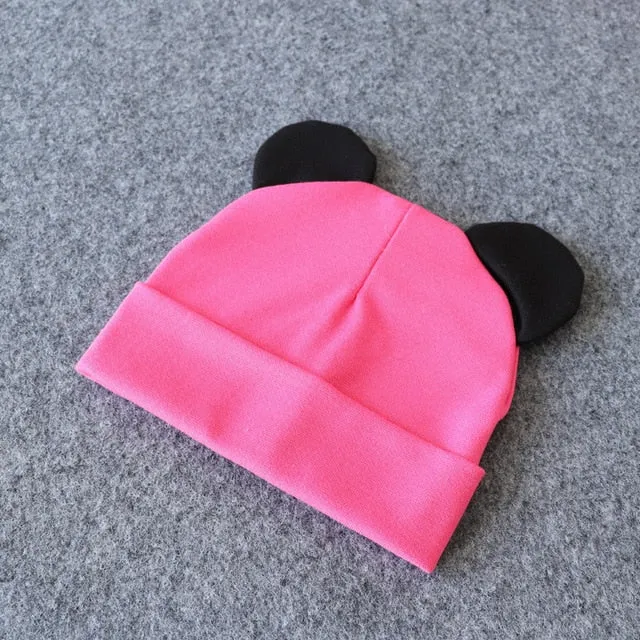 Baby Hat With Ears Cotton Warm Accessories Baby Girl Boy