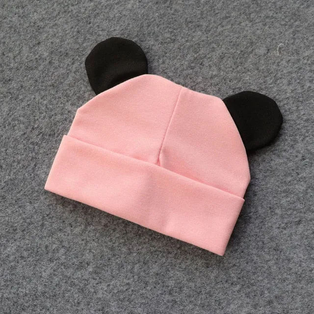 Baby Hat With Ears Cotton Warm Accessories Baby Girl Boy