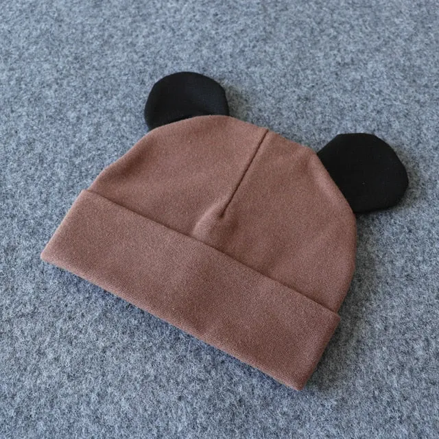 Baby Hat With Ears Cotton Warm Accessories Baby Girl Boy