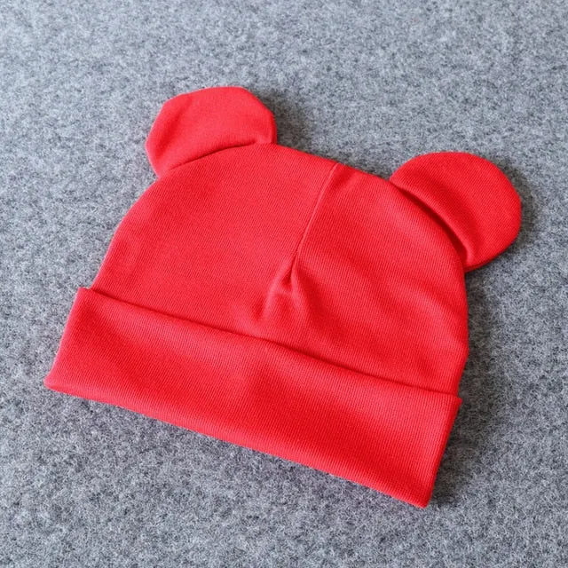 Baby Hat With Ears Cotton Warm Accessories Baby Girl Boy