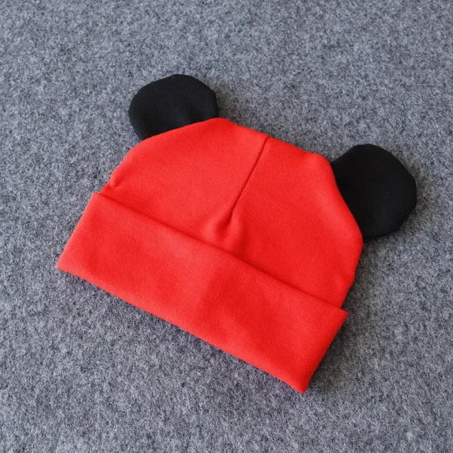 Baby Hat With Ears Cotton Warm Accessories Baby Girl Boy