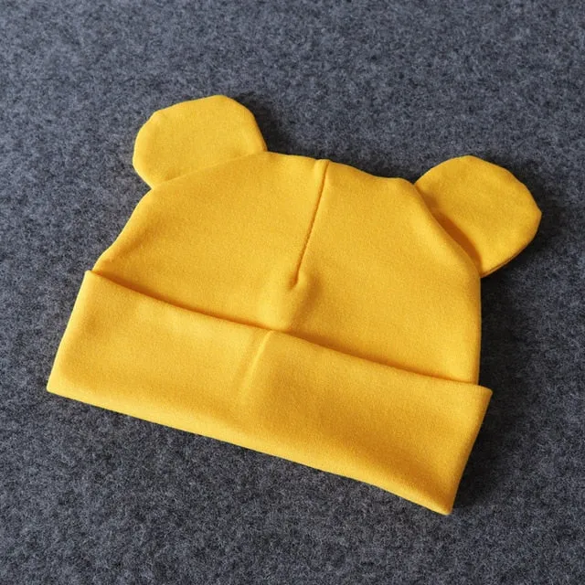 Baby Hat With Ears Cotton Warm Accessories Baby Girl Boy