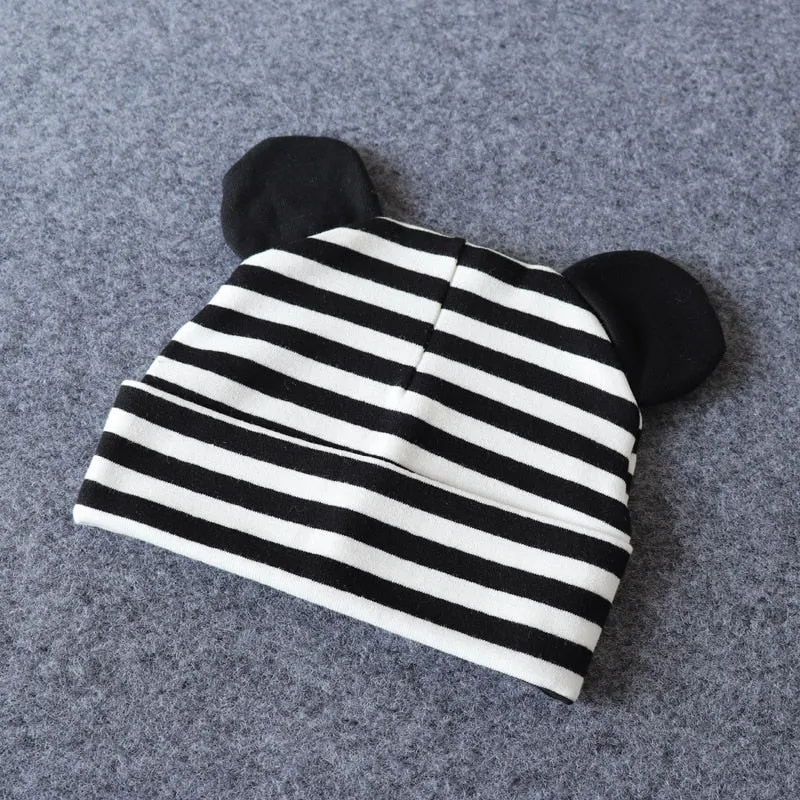 Baby Hat With Ears Cotton Warm Accessories Baby Girl Boy
